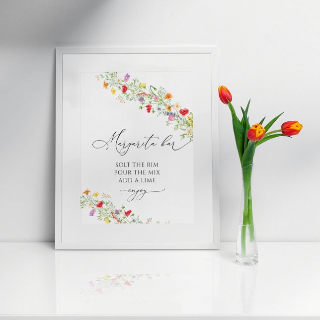 Poster cartaz de chá de panela floral de Margarita (Criador carregado)