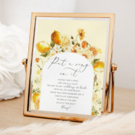 Poster Cartaz de chá de panela floral limão não diga noiv