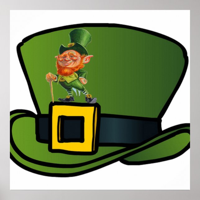 Póster cartaz de CHAPÉU IRLANDÊS E LEPRECHAUN (Frente)