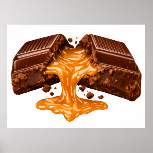 Poster Cartaz de Chocolate Caramelo Derretendo