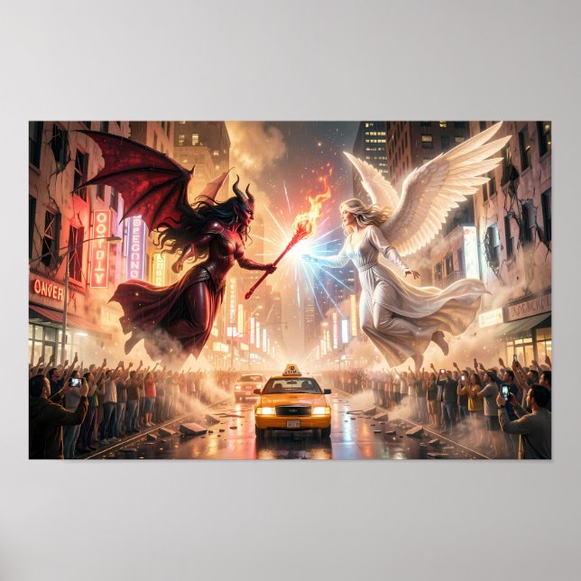 Poster Cartaz de Choque Celestial de Luz e Sombra (Frente)