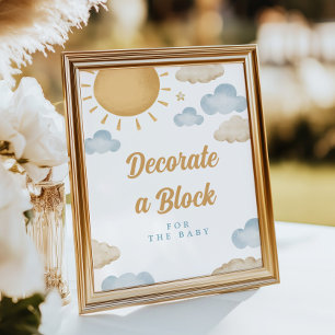 Poster Cartaz de Chuvinha de Amor Decore um Bloco Chá de