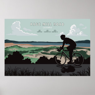 Poster Cartaz de Ciclismo da Page Mill Road