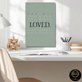 Poster Cartaz de Citação de Amor Minimalista - verde