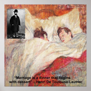 Poster Cartaz de Citação de Casamento de Toulouse-Lautrec