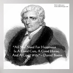 Poster Cartaz de Citação de Daniel Boone e Humor