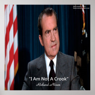 Póster Cartaz de Citação de Nixon & Não um Ladrão