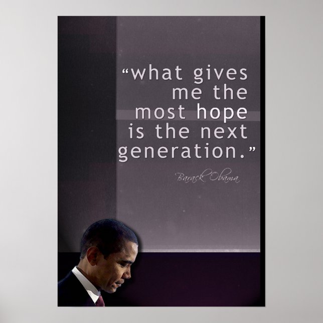 Póster Cartaz de Citação de Obama (Frente)