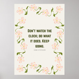 Poster Cartaz de Citação Floral Caprichosa – Produtividad