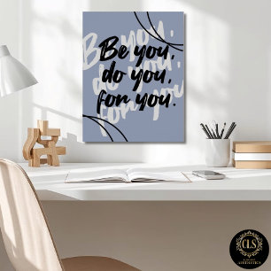 Poster Cartaz de Citação Inspirador Minimalista - Azul