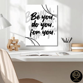 Poster Cartaz de Citação Inspirador Minimalista - Branco