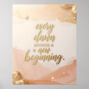 Poster Cartaz de Citação Inspirador – “Toda Aurora Traz u