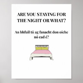 Poster Cartaz de Citação Irlandesa Divertida Moderna Irla