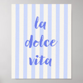 Poster Cartaz de Citação Italiana La Dolce Vita, Listras 