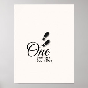 Poster Cartaz de Citação Minimalista – “Um Pequeno Passo 