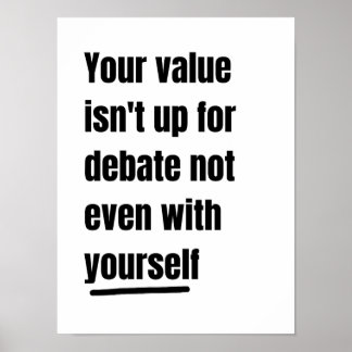 Poster Cartaz de citação motivacional