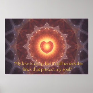 Poster Cartaz de Citação Motivacional sobre Amor