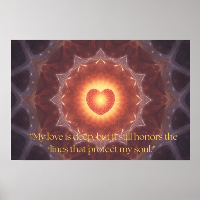 Poster Cartaz de Citação Motivacional sobre Amor (Frente)