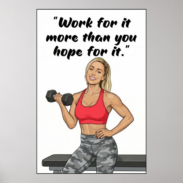 Poster Cartaz de Citações de Fitness (Frente)