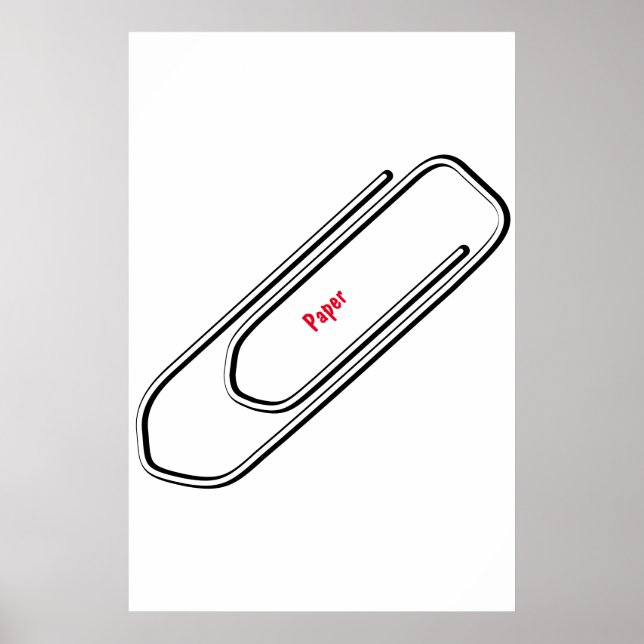 Poster Cartaz de clipe de papel (Frente)