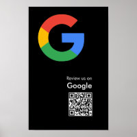 Cartaz de Código QR de Avaliação do Google Moderno