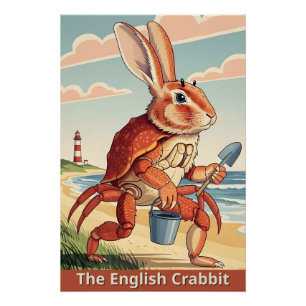 Póster Cartaz de coelho engraçado