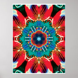 Póster Cartaz de Colagem Cinética Canela Kaleidoscópio