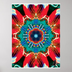 Póster Cartaz de Colagem Cinética Canela Kaleidoscópio