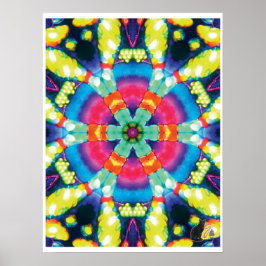 Póster Cartaz de Colagem Cinética Dazzle Kaleidoscópio