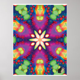Póster Cartaz de Colagem Cinética Kaleidoscópio Juju