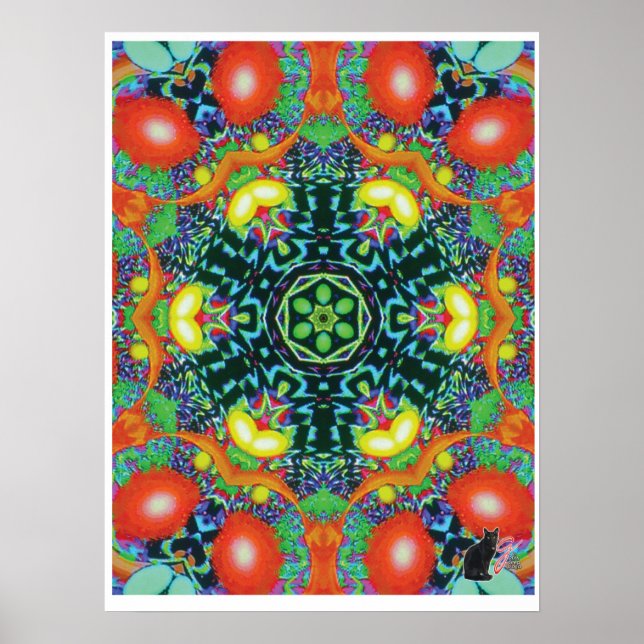 Poster Cartaz de Colagem Cinética Ocular Kaleidoscópio (Frente)