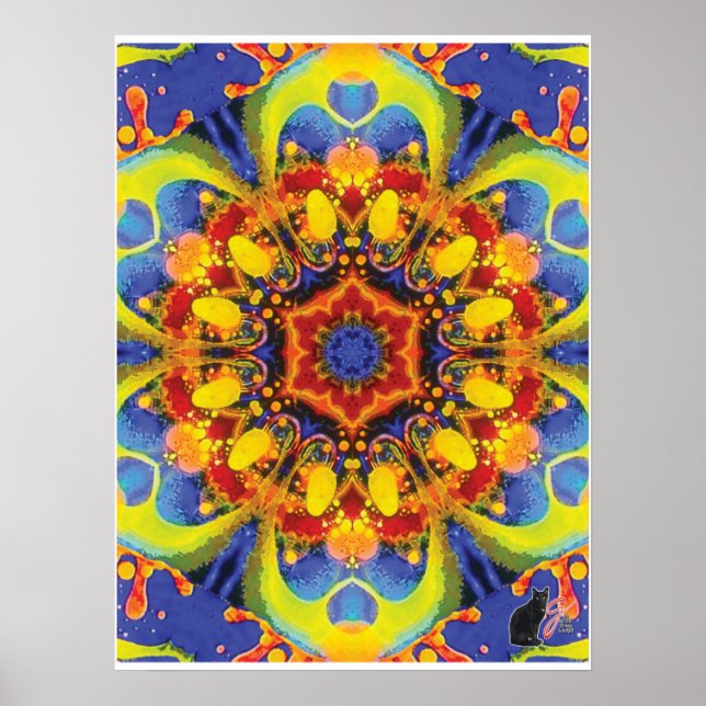 Poster Cartaz de Colagem Cinética Paradoxal Kaleidoscópio (Frente)