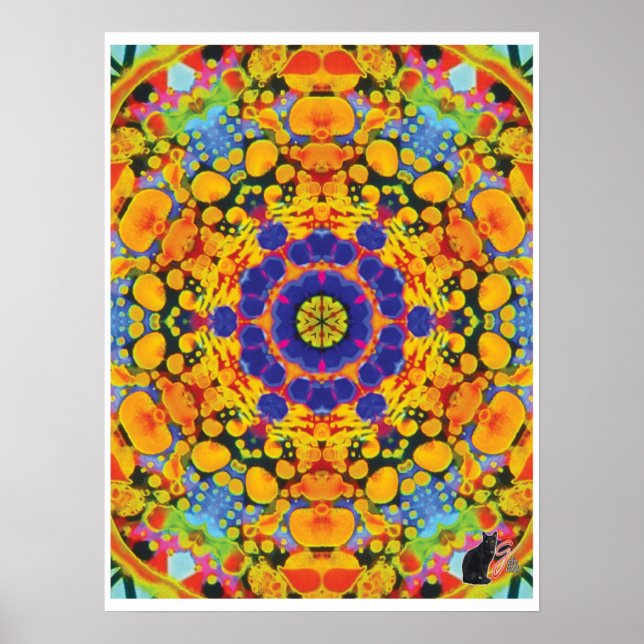 Poster Cartaz de Colagem Cinética Sassafras Kaleidoscópio (Frente)