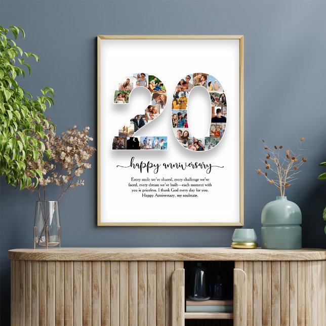 Poster Cartaz de Colagem de Fotos de 20º Aniversário (Criador carregado)