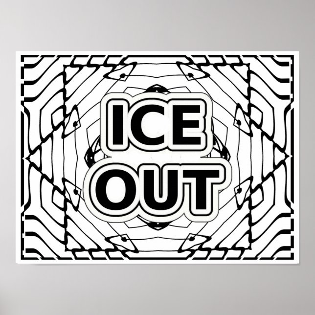 POSTER CARTAZ DE COLORIR ICE OUT (Frente)