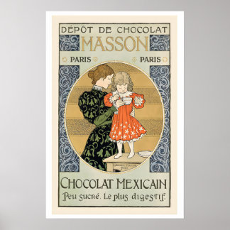 Poster Cartaz de Comida&Bebida Vintage Masson Chocolat Me