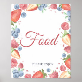 Poster Cartaz de comida de aniversário de Berry Doce de V