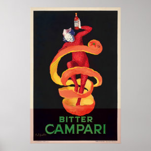 Poster Cartaz de Comida e Bebida Vintage Campari Liqueur