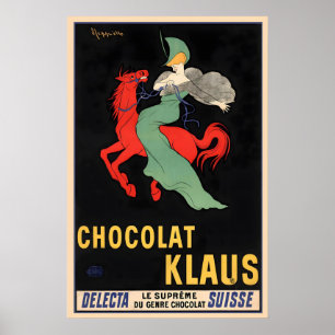 Poster Cartaz de comida vintage Chocolate Klaus por Leone