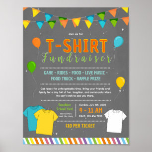 Poster cartaz de concurso de camisetas editáveis para ang