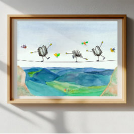 Poster Cartaz de Contador Arte Equilibrista Livro Balanço