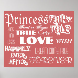 Poster Cartaz de Conto de Fadas Princesa Menina