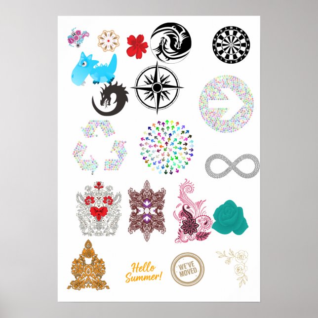 Poster Cartaz de Convite de Casamento | Letra Clássica El (Frente)