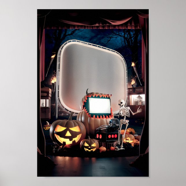 Poster Cartaz de Convite em Branco de Halloween #3 (Frente)