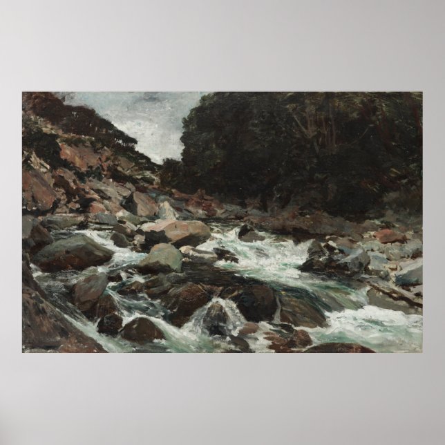 Poster Cartaz de Córrego da Montanha, Otira Gorge (1893) (Frente)