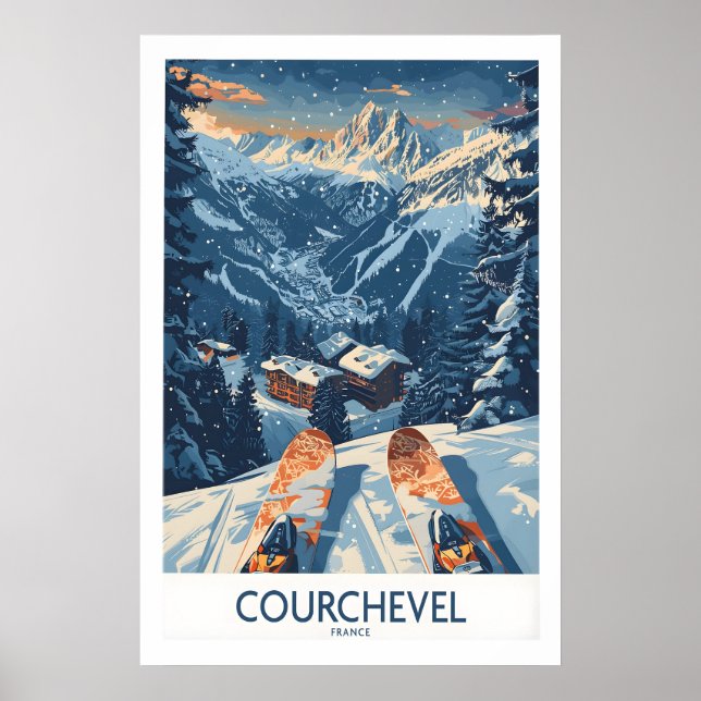 Poster Cartaz de Courchevel França 1 (Frente)