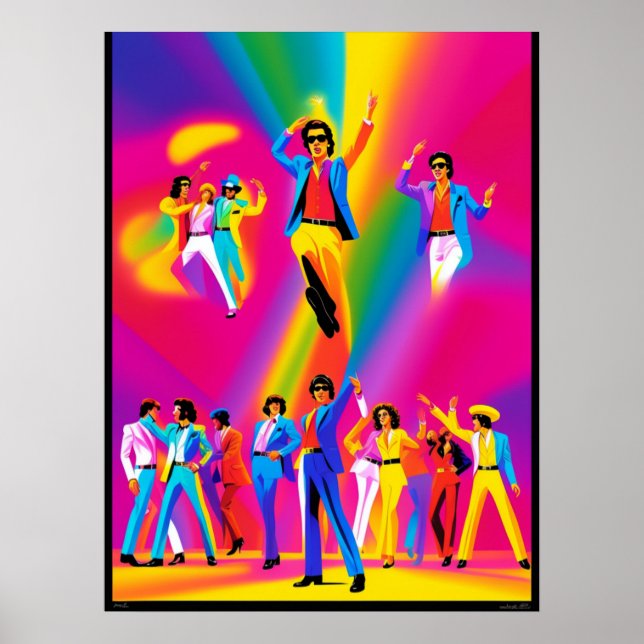 Poster Cartaz de Dança Bravo (pop art) (Frente)