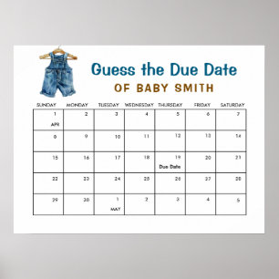 Poster Cartaz de Data Provável do Western Baby Shower do