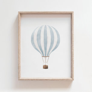 Poster Cartaz de Decoração de Berçário Balão de Ar Quente