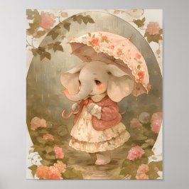 Poster Cartaz de Decoração de Presente de Chá de Bebê Flo